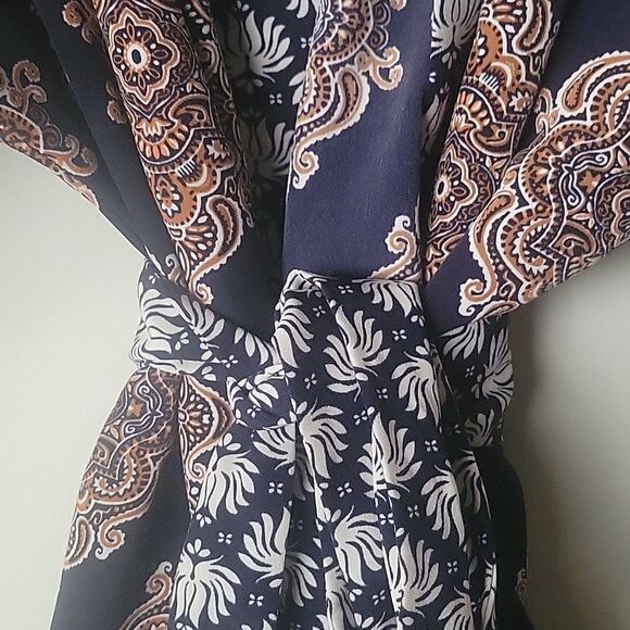 NEW Kimono Hippy Patchwork Floral Tunic Boho Wrap Top Jacket LagenLook Paisley - Picture 7 of 15